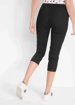 bonprix Bekleidung·Kleider|Hosen|3/4- Hose mit Bindeband schwarz