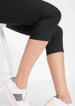 bonprix Bekleidung·Kleider|Hosen|3/4- Hose mit Bindeband schwarz