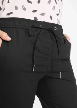 bonprix Bekleidung·Kleider|Hosen|3/4- Hose mit Bindeband schwarz