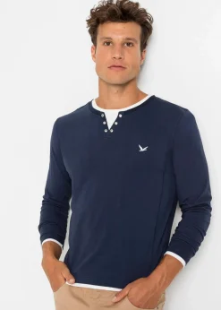 2 in 1 Shirt (2er Pack), Langarm|bonprix