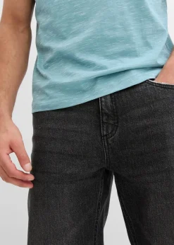 bonprix Shirts & Polos|Basics|2 in 1 Shirt, Kurzarm mineralblau meliert