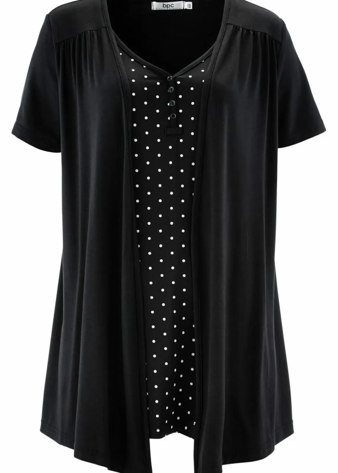 2 in 1 Shirt mit V-Ausschnitt, kurzarm|bonprix Online