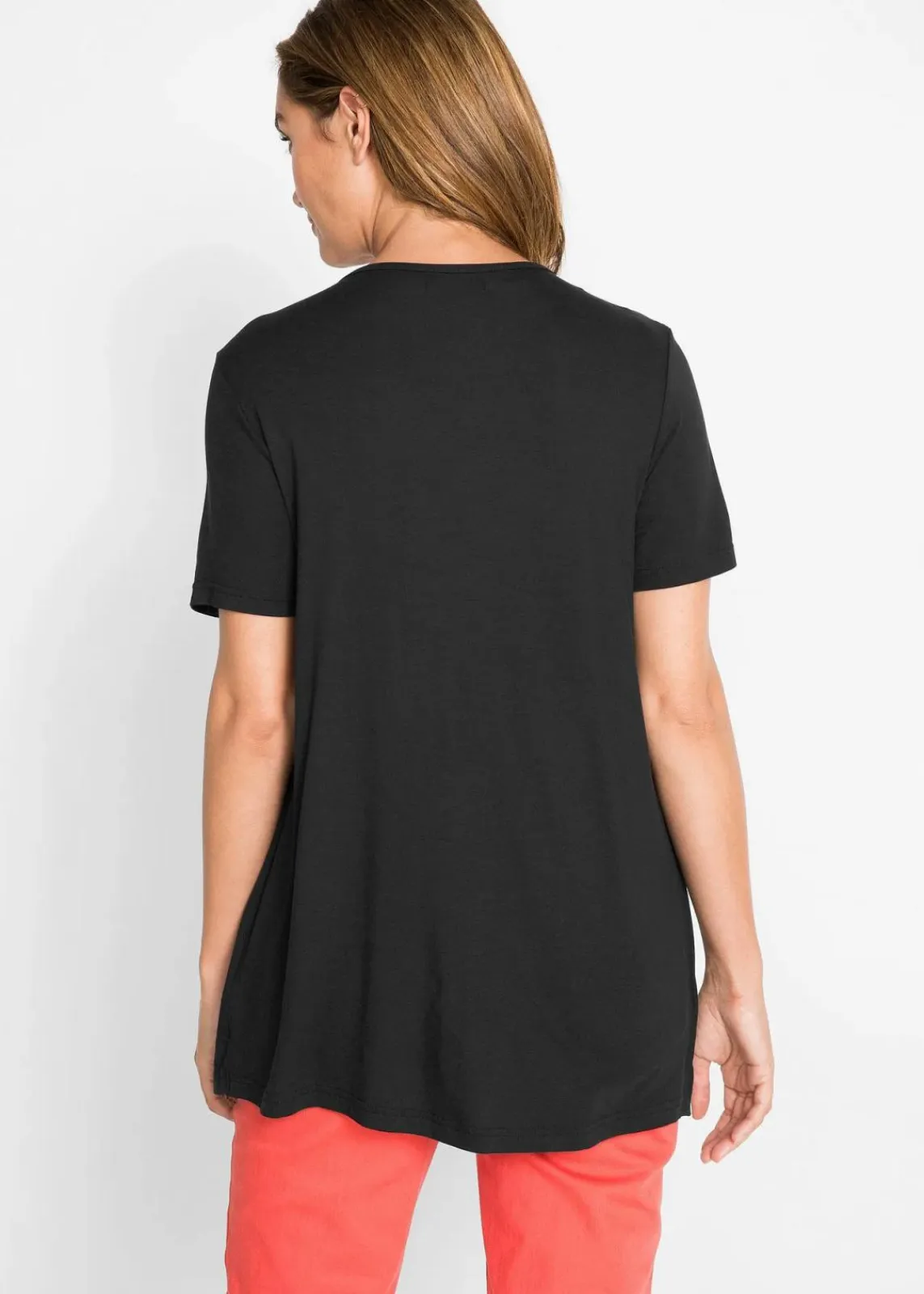 2 in 1 Shirt mit V-Ausschnitt, kurzarm|bonprix Online