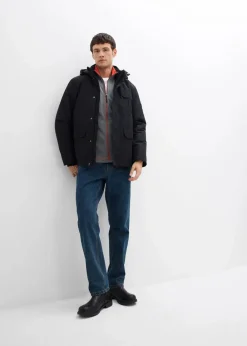 bonprix Große Größen|Jacken & Mäntel|3 in 1 Winterjacke mit heraustrennbarer Innenfleecejacke schwarz
