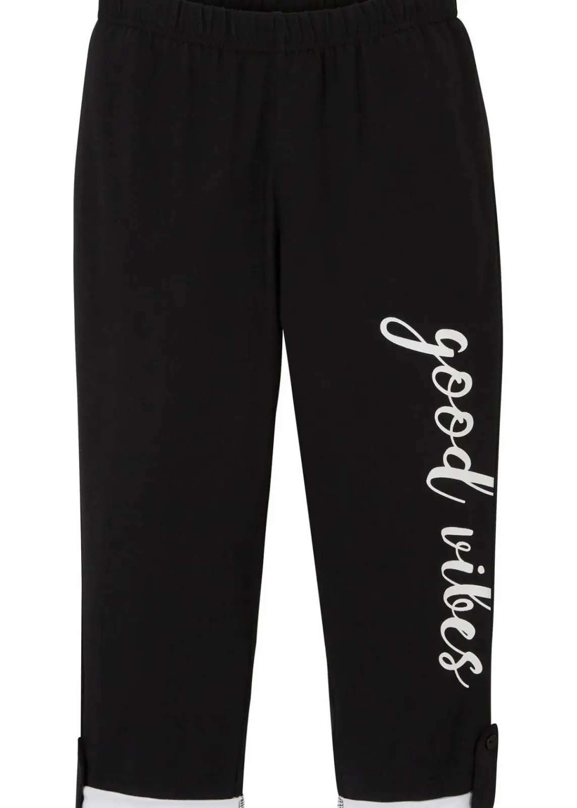 bonprix Mädchen 9-16 Jahre·Hosen & Leggings|Mädchen 2-8 Jahre·Nachhaltigere Materialien|¾ Leggings mit Bio-Baumwolle schwarz/weiß