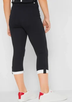 bonprix Mädchen 9-16 Jahre·Hosen & Leggings|Mädchen 2-8 Jahre·Nachhaltigere Materialien|¾ Leggings mit Bio-Baumwolle schwarz/weiß