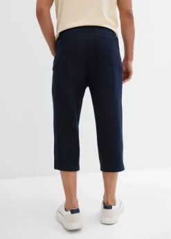 bonprix Große Größen|Hosen|3/4 Sweathose in Denimoptik mit Komfortbund dunkelblau