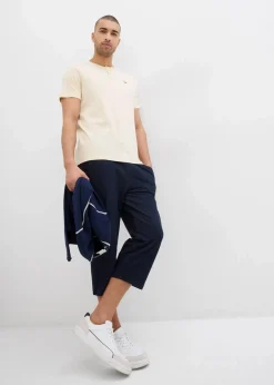 bonprix Große Größen|Hosen|3/4 Sweathose in Denimoptik mit Komfortbund dunkelblau