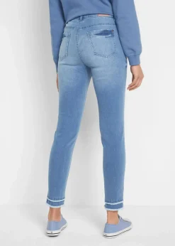 bonprix Bekleidung·Shirts & Tops|Jeans|7/8 Ultra-Soft-Jeans hellblau denim used