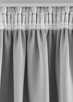 bonprix Vorhänge|Abdunkelnde Vorhänge mit Struktur (2er Pack) grau
