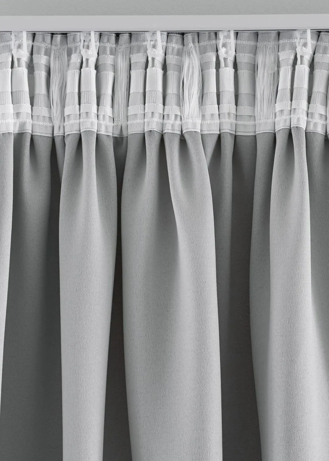 bonprix Vorhänge|Abdunkelnde Vorhänge mit Struktur (2er Pack) grau