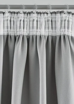 bonprix Vorhänge|Abdunkelnde Vorhänge mit Struktur (2er Pack) grau