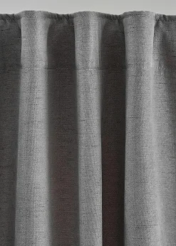 bonprix Vorhänge|Abdunkelnde Vorhänge mit Struktur (2er Pack) grau