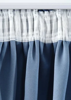 bonprix Vorhänge|Abdunkelnde Vorhänge mit Struktur (2er Pack) dunkelblau