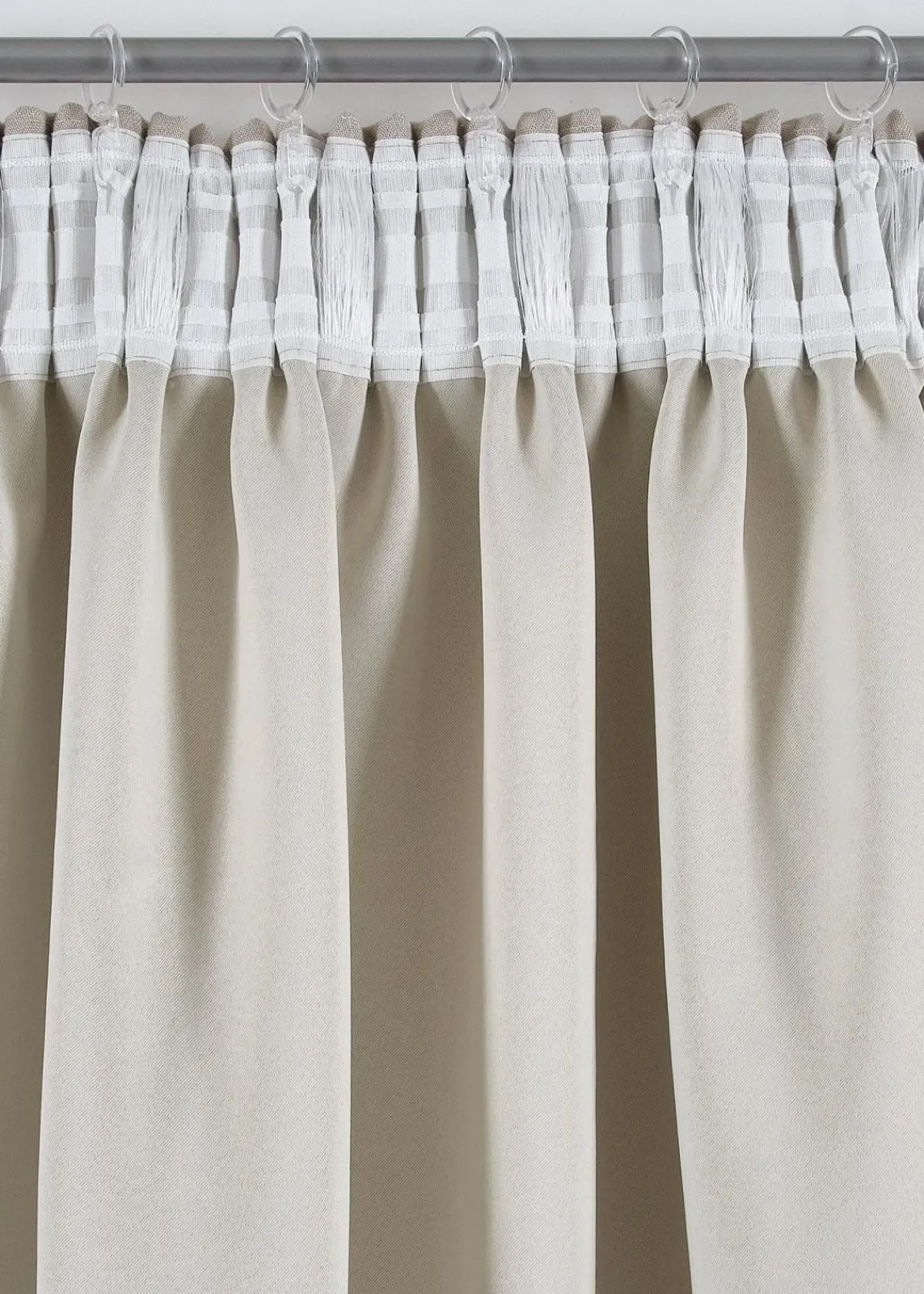 bonprix Vorhänge|Abdunkelnder Vorhang doppellagig mit Strukturfront (1er Pack) beige