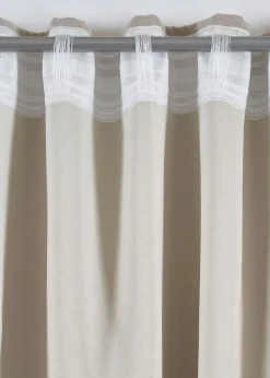 bonprix Vorhänge|Abdunkelnder Vorhang doppellagig mit Strukturfront (1er Pack) beige