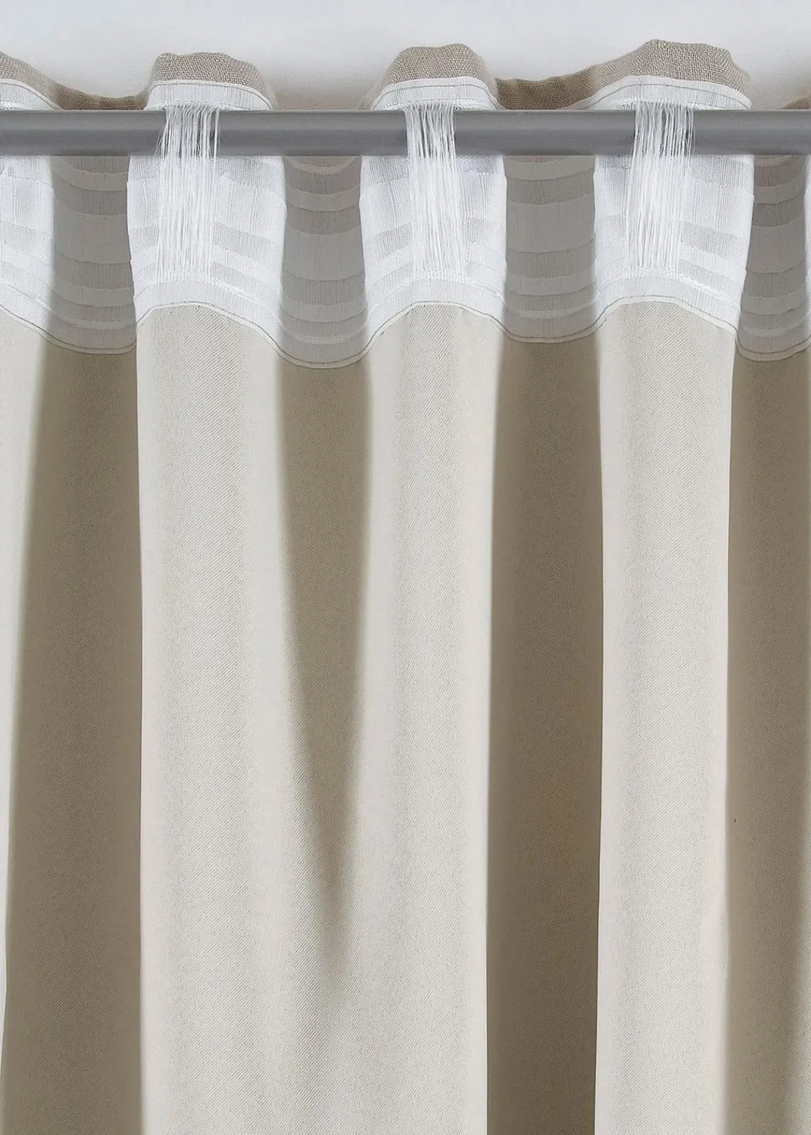 bonprix Vorhänge|Abdunkelnder Vorhang doppellagig mit Strukturfront (1er Pack) beige