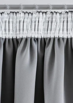 Abdunkelnder Vorhang mit Glanz Druck (1er Pack)|bonprix