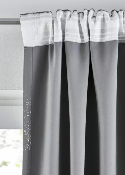 Abdunkelnder Vorhang mit Glanz Druck (1er Pack)|bonprix