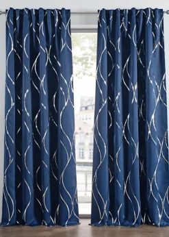Abdunkelnder Vorhang mit Glanz Druck (1er Pack)|bonprix Clearance