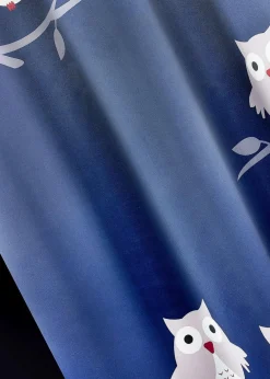 bonprix Vorhänge|Abdunkelnder Vorhang mit Eulen (1er Pack) blau