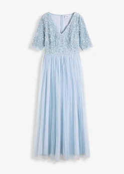 Abendkleid aus zartem Tüll mit Paillettenstickerei|bonprix New