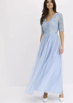 Abendkleid aus zartem Tüll mit Paillettenstickerei|bonprix New