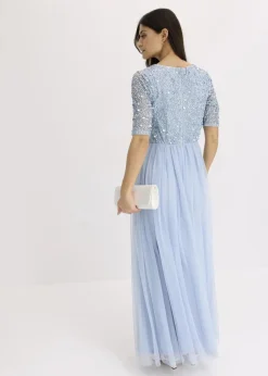 Abendkleid aus zartem Tüll mit Paillettenstickerei|bonprix New