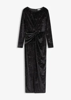 bonprix Bekleidung·Pullover & Strickjacken|Festliche Mode|Abendkleid mit Glitzer schwarz