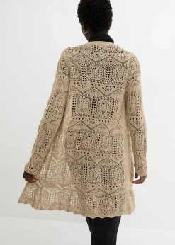 Ajour Longstrickjacke|bonprix Discount