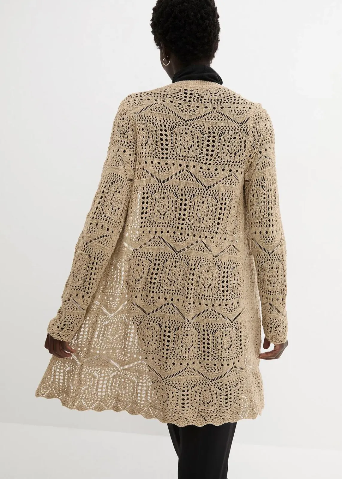 Ajour Longstrickjacke|bonprix Discount