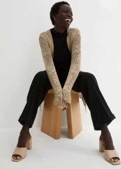 Ajour Longstrickjacke|bonprix Discount