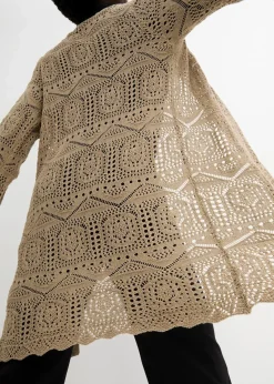 Ajour Longstrickjacke|bonprix Discount