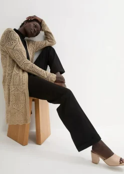 Ajour Longstrickjacke|bonprix Discount