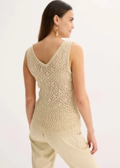 Ajour Stricktop mit Baumwollanteil|bonprix Sale