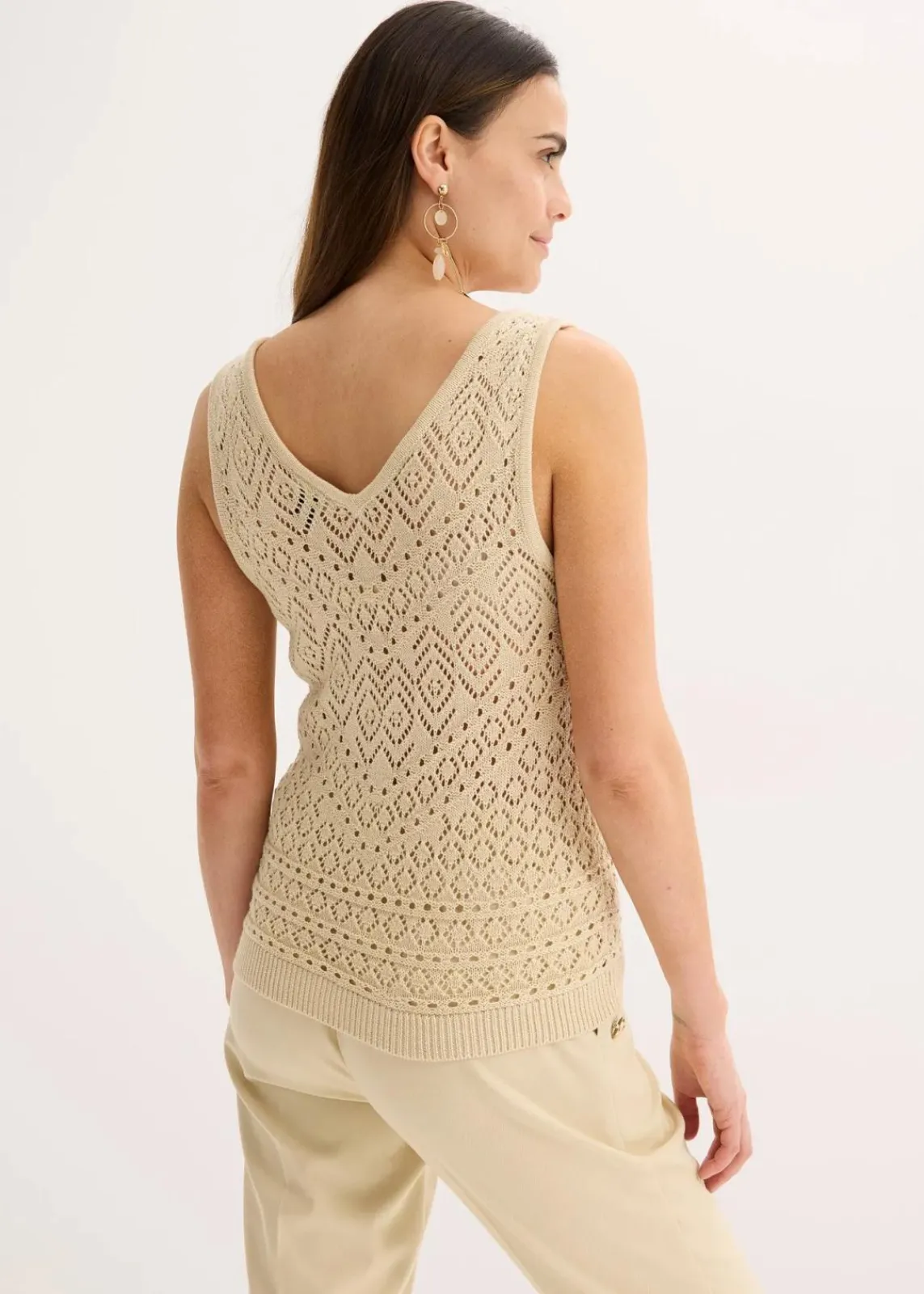 Ajour Stricktop mit Baumwollanteil|bonprix Sale