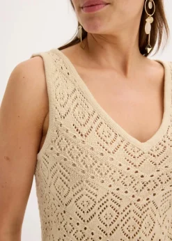 Ajour Stricktop mit Baumwollanteil|bonprix Sale