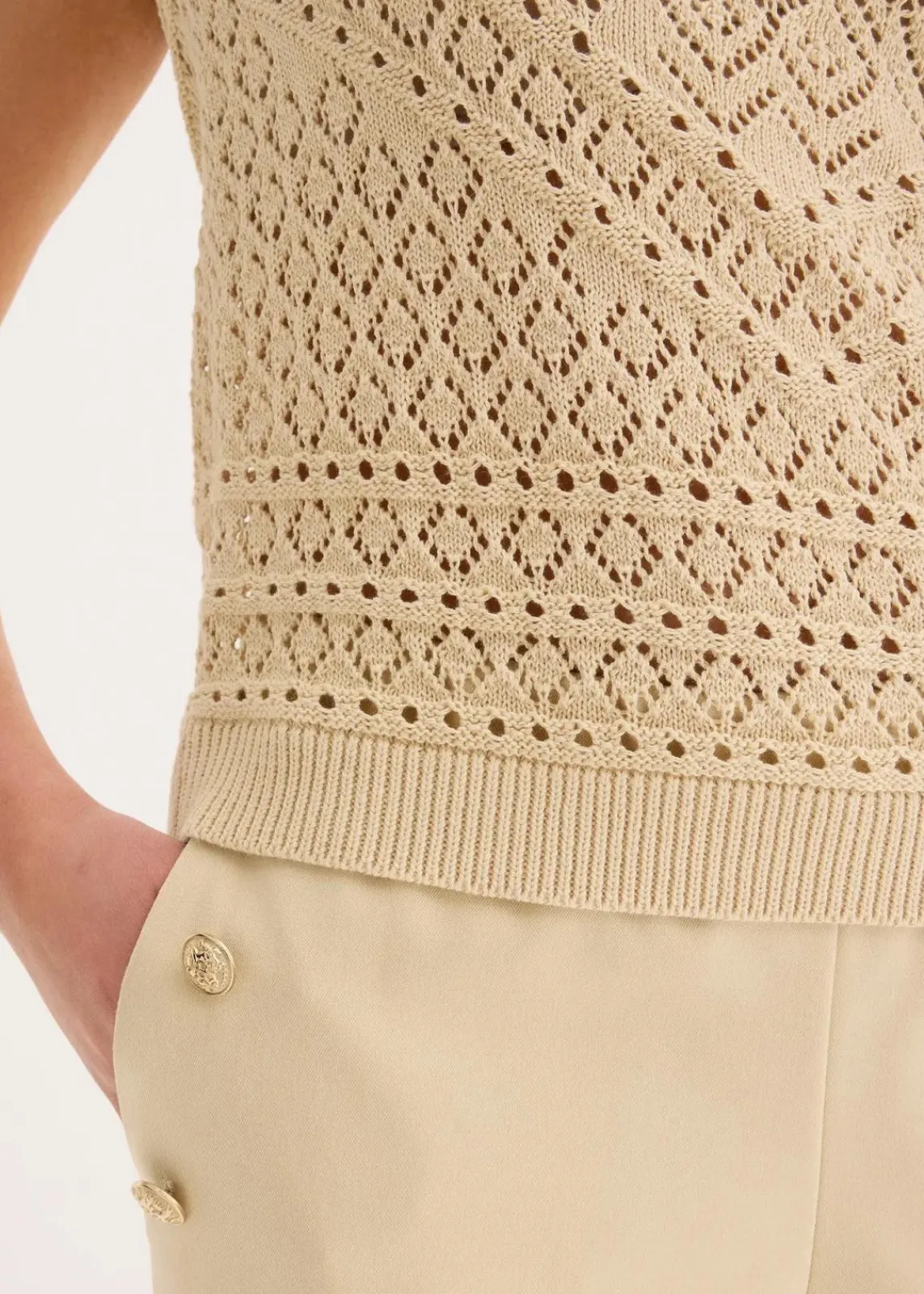 Ajour Stricktop mit Baumwollanteil|bonprix Sale