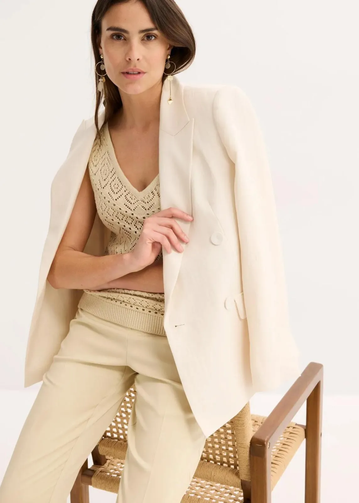 Ajour Stricktop mit Baumwollanteil|bonprix Sale