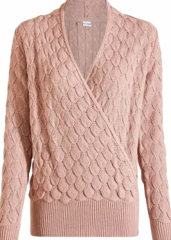 Ajour-Pullover in Wickeloptik|bonprix Best