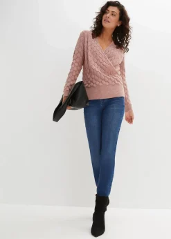 Ajour-Pullover in Wickeloptik|bonprix Best