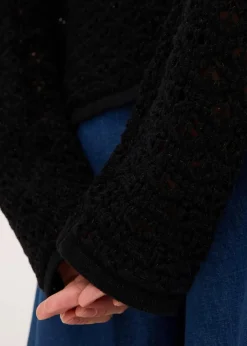 Ajour-Strickjacke|bonprix