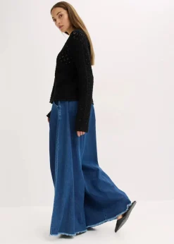 Ajour-Strickjacke|bonprix