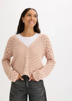 Ajour-Strickjacke|bonprix Clearance