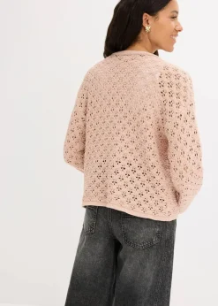 Ajour-Strickjacke|bonprix Clearance