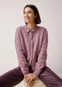 Ajour-Strickjacke mit Wolle|bonprix Clearance