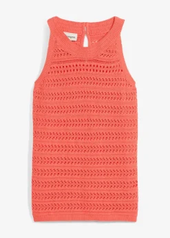 bonprix Bekleidung·Umstandsmode|Premium|Ajour-Stricktop mit Leinenanteil helllachs