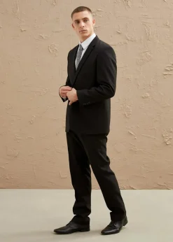 bonprix Große Größen|Anzüge & Sakkos|Anzug mit Hemd und Krawatte (4-tlg.Set), Regular Fit schwarz