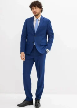 bonprix Große Größen|Anzüge & Sakkos|Anzug mit Krawatte (3-tlg.Set), Slim Fit blau