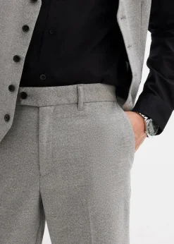 bonprix Große Größen|Anzüge & Sakkos|Anzug mit Weste (3-tlg.Set), Regular Fit hellgrau meliert